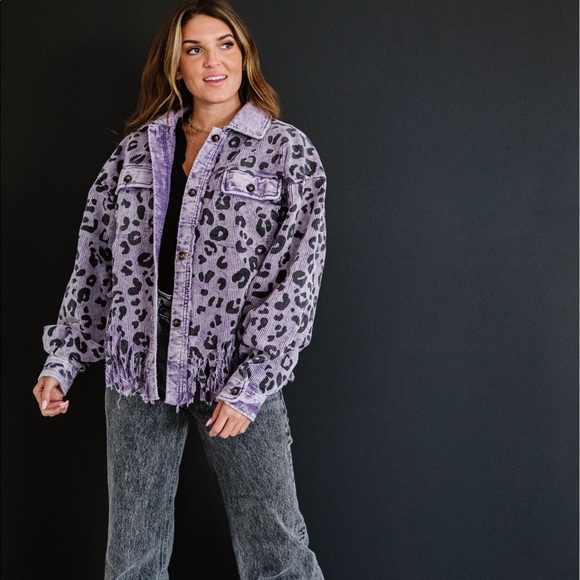 BIBI WILD THING CORDUROY FRINGE JACKET - Picture 2 of 8